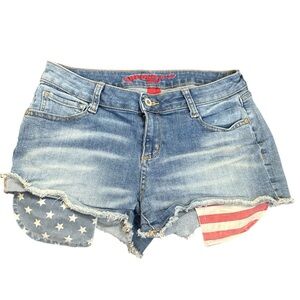 Arizona Jean Women's Blue Denim Shorts with American pockets Size 7